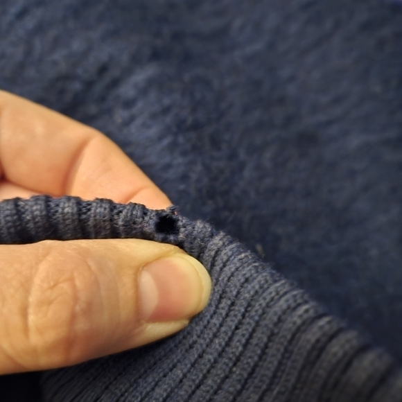 Bogner navy boiled wool button front cocoon coat SEE MEASUREMENTS - Picture 7 of 7